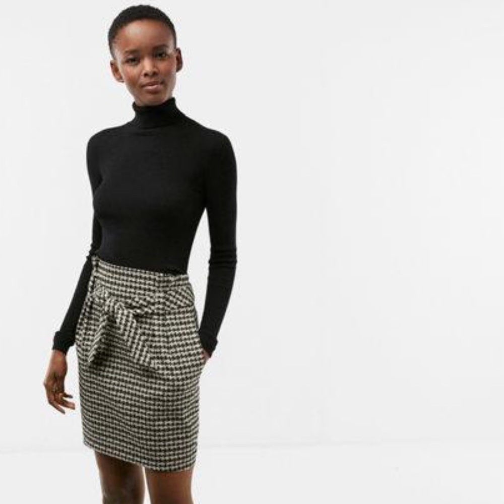 NWOT Express paperbag skirt houndstooth size 8